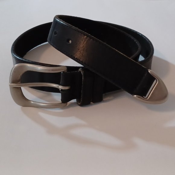 Genuine Leather Belt - Black - Size Large - Picture 1 of 6